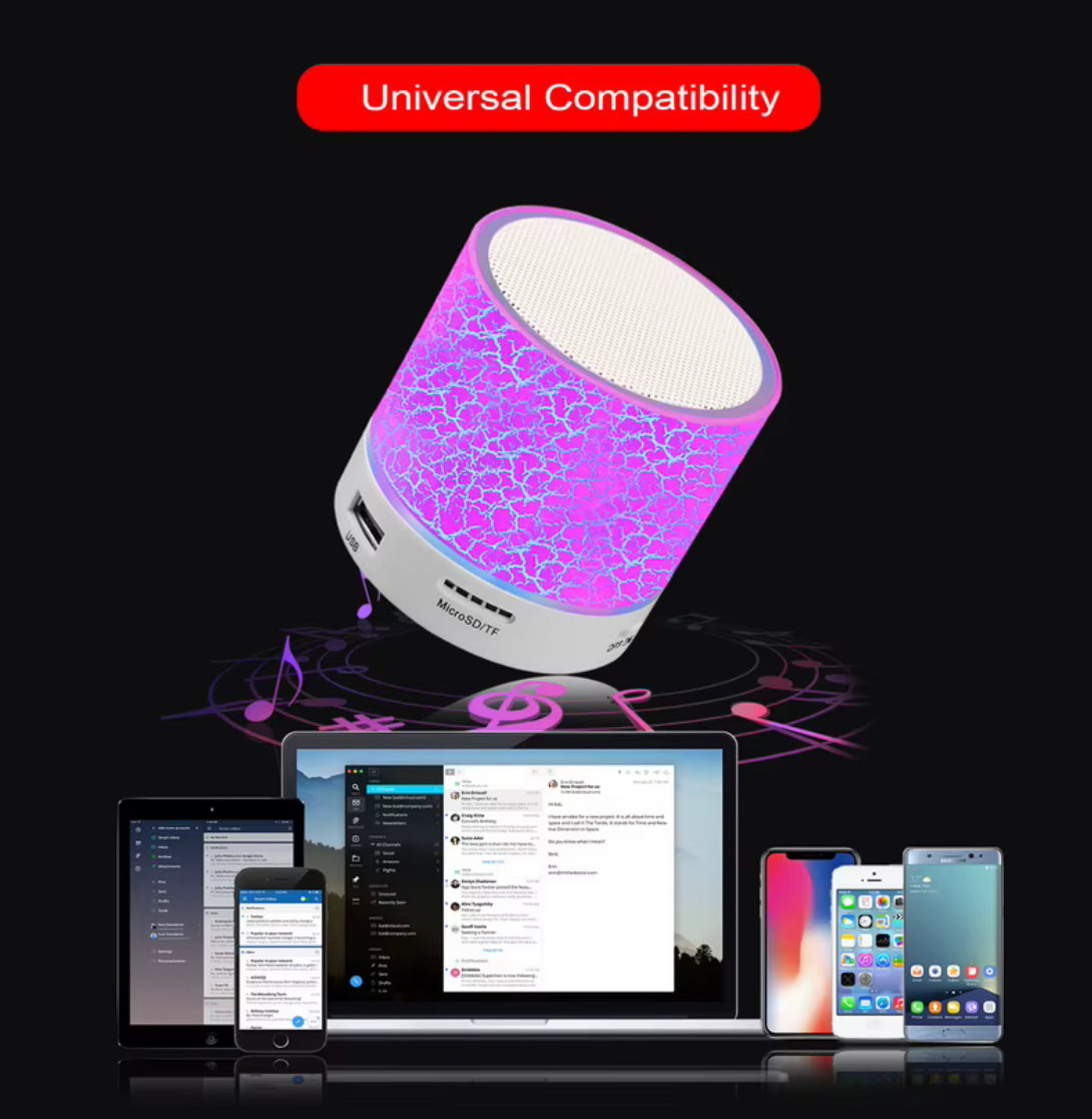 Mini Haut-Parleur Bluetooth LED