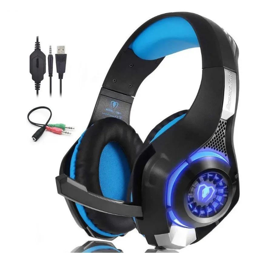 Casque Gamer Stéréo avec Micro & Lumières LED Électro93