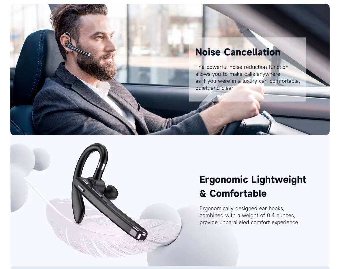 Écouteur Bluetooth YYK-520 V6.1 – Casque mono professionnel