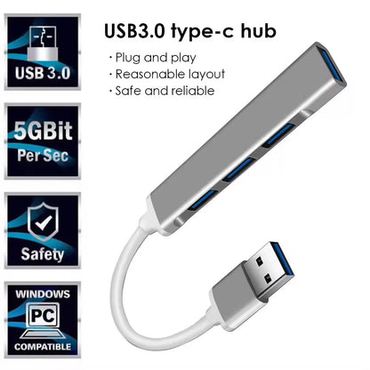 USB-C HUB 4-en-1 – Adaptateur multifonction