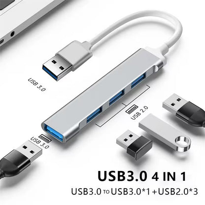 USB-C HUB 4-en-1 – Adaptateur multifonction