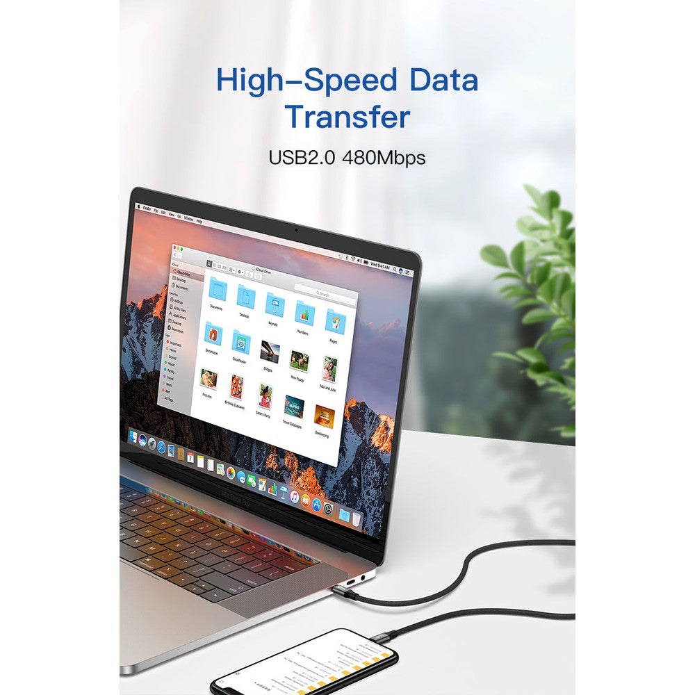 Câble USB-C PD60W 20V/3A en nylon tressé à charge rapide KEKO Collection