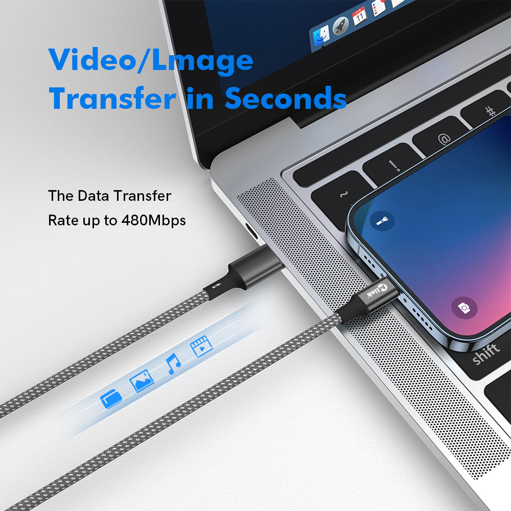 Câble Lightning à USB PD20W 5V/2.4A en nylon tressé à charge rapide KEKO Collection